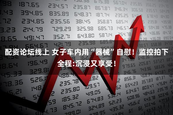 配资论坛线上 女子车内用“器械”自慰！监控拍下全程:沉浸又享受！