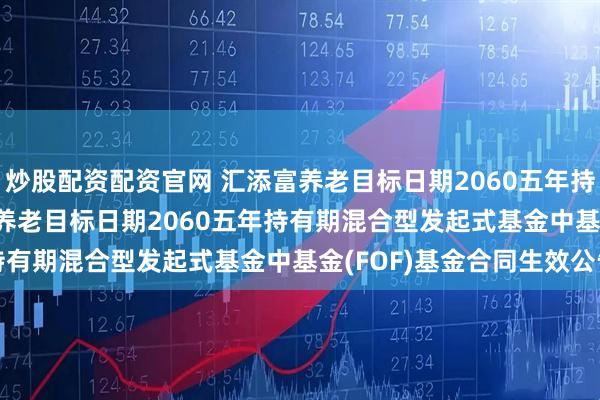 炒股配资配资官网 汇添富养老目标日期2060五年持有混合(FOF): 汇添富养老目标日期2060五年持有期混合型发起式基金中基金(FOF)基金合同生效公告