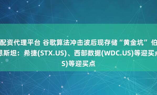 配资代理平台 谷歌算法冲击波后现存储“黄金坑” 伯恩斯坦:希捷(STX.US)、西部数据(WDC.US)等迎买点