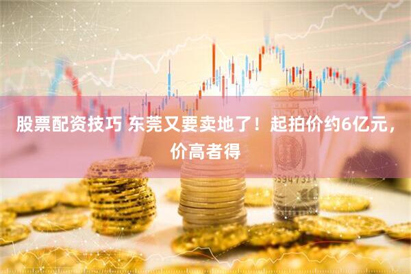 股票配资技巧 东莞又要卖地了！起拍价约6亿元，价高者得